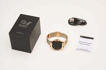 Zegarek Smartwatch damski Garett Naomi Złoty na bransolecie  (1).jpg